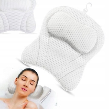 РАССЛАБЛЯЮЩАЯ ПОДУШКА ДЛЯ ВАННЫ С ПОДГОЛОВНИКОМ НА ПРИСОСКЕ