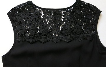 A6503 PAPAYA elegancka czarna prosta sukienka 42