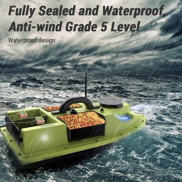 D19 GPS BAIT BOAT 500M LED 99 точек GPS С 4 КОНТЕЙНЕРАМИ ДЛЯ ПРИМАНКИ