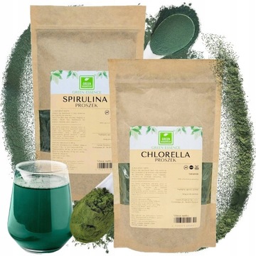 Algi zestaw CHLORELLA i SPIRULINA 500g proszek ALG