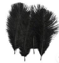 Strusie pióro CZARNE 45 - 50 CM