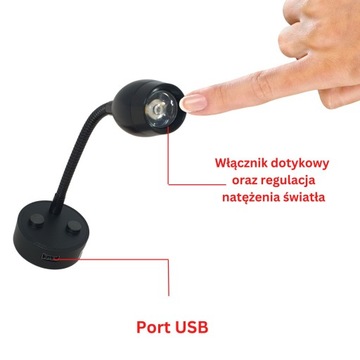 Светодиодный настенный светильник 12 В 24 В Крытый кемпер с прицепом на гибкой стойке, черный USB