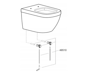 Монтажный комплект для унитаза GROHE Euro Ceramic Cube
