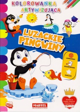 Kolorowanka Naklejki Łamigówki LUZACKIE PINGWINY