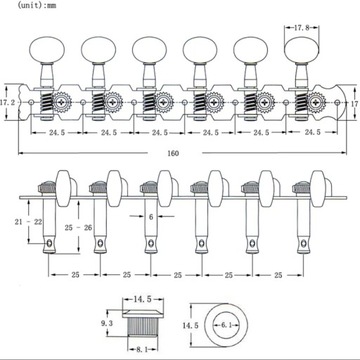 Клавиши для 12-струнной акустической гитары.