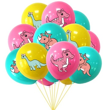 ZESTAW BALONÓW URODZINOWYCH DINOZAURY DINO BALONY