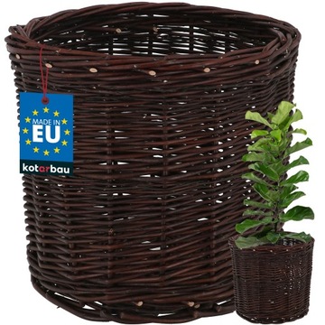OSŁONKA WIKLINOWA NATURALNA DONICZKA PLECIONA KOSZYK NA KWIATY ROŚLINY Fi28