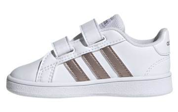26 ДЕТСКАЯ ОБУВЬ ADIDAS EF0116 БЕЛОЕ ЗОЛОТО на липучке