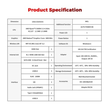 Горячие продажи Beelink SER5 PLUS AMD Ryzen 7 5800H WiFi 6 Мини-ПК