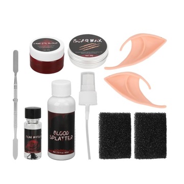 Zestaw do makijażu na Halloween Wosk na blizny Sztuczna krew Żel i C2