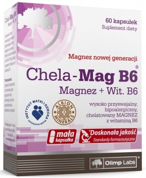 OLIMP CHELA-MAG B6 CHELAT MAGNEZU 60 kapsułek