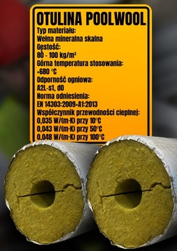 Otulina z wełny mineralnej z folią ALU 114/50 1 mb