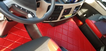 DYWANIKI MATA PODŁOGOWA TIR MAN TGX 2007 - 2019 SKAJ ECO SKÓRA PIKOWANE