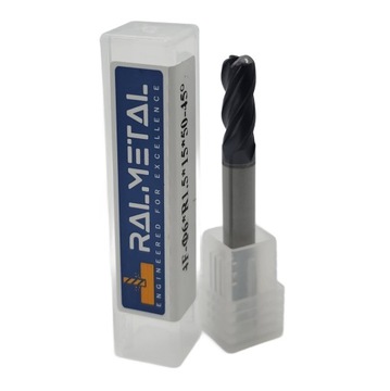 Frez promieniowy VHM Fi6 x R1.5 x 50 mm - 45 HRC !