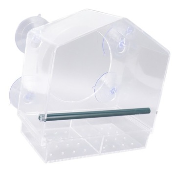 Кормушка для птиц оконная, прозрачная, сплошная.