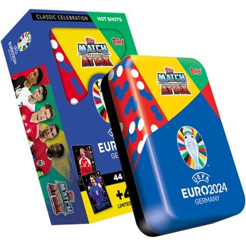 Duża Puszka z kartami EURO 2024 Możliwy Wybór Koloru Topps Match Attax UEFA