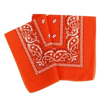 BANDAMKA BANDANA CHUSTKA APASZKA POMARAŃCZOWA