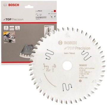 Tarcza do drewna 165x20mm 48z Bosch Best for Wood