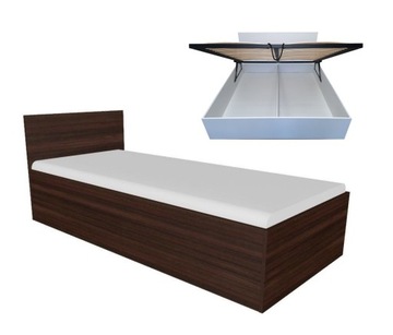 Łóżko ANDREA LUX 120 rama metal kasztan wenge -kol