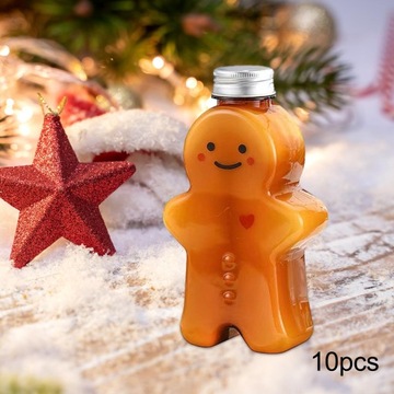 10 пустых бутылок из-под сока Пряничный человечек Домашние напитки Напиток Коричневый