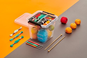 ОРГАНАЙЗЕР ПЛАСТИКОВАЯ КОРОБКА 2 Л С КРЫШКОЙ ПРИНАДЛЕЖНОСТИ КОСМЕТИКА ИГРУШКИ ЛЕКАРСТВА