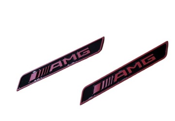 Emblemat AMG do Mercedes na błotnik Black Red