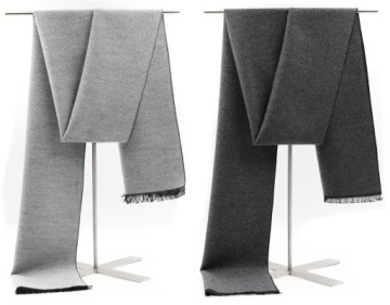 Szal szali męski dwustronny szaro - grafitowy