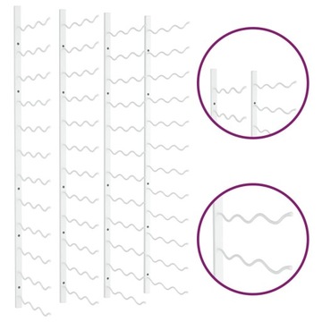 НАСТЕННЫЙ ДЕРЖАТЕЛЬ НА 36 БУТЫЛОК ВИНА, 2 ШТ. БЕЛЫЙ ЖЕЛЕЗ