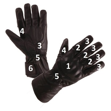 Мотоциклетные перчатки MODEKA ARAS, размер 9, черные