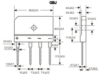 ВЫСОКОЧАСТОТНЫЙ ВЫПРЯМИТЕЛЬ ДЛЯ ДУХОВКИ D25XB80 25А/800В