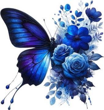 Naprasowanka Motyl Kwiaty Sztuka Kolorowa 6