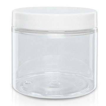 Słoik PET 250ml z nakrętką białą PP 5szt
