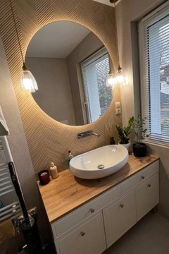 LUSTRO LED 80 cm COB 480 LED/1 m OKRĄGŁE LEDOWE WODOODPORNY ZASILACZ IP67