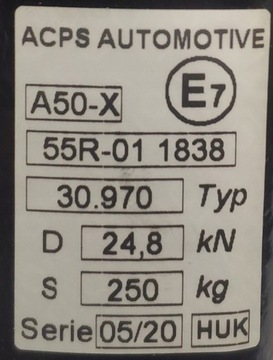 HAK HOLOWNICZY KULA BOSAL SSANGYONG KYRON 3,5T e4