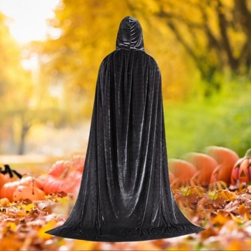 Halloween Cosplay długi płaszcz z kapturem, peleryna akcesoria diabeł