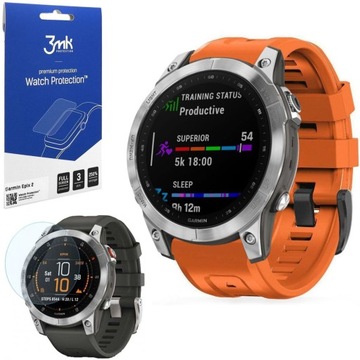 Pasek Silikonowy FOLIA 3mk do Garmin epix 2 Orange