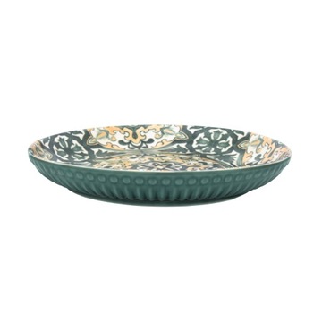 Talerz Deserowy do Ciast Owoców 21 cm Ceramiczny Casablanca Ocean