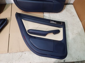 ОБИВКИ ДВЕРЕЙ, КОЖА, ТЕМНО-СИНИЙ AUDI A6 S6 C5 СЕДАН