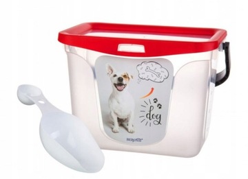 POJEMNIK PUDEŁKO NA KARMĘ DLA PSA Z ŁOPATKĄ 6L ORGANIZER