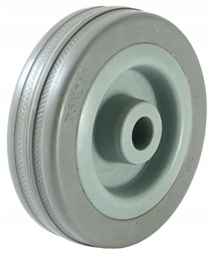 KOŁO PLASTIKOWE SZARE 75 mm otwór fi 10 mm