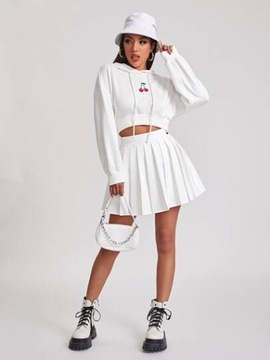 SHEIN KOMPLET DAMSKI BIAŁY BLUZA I SPÓDNICA 34 V4H