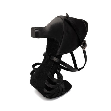 Танцевальная обувь танцевать удобное латиноамериканское черное 5,5 см