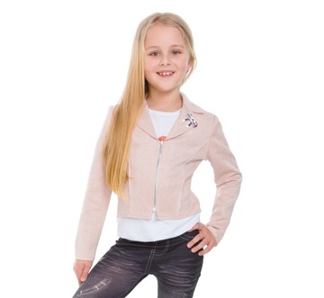 Замшевая куртка для девочки, размер 158.