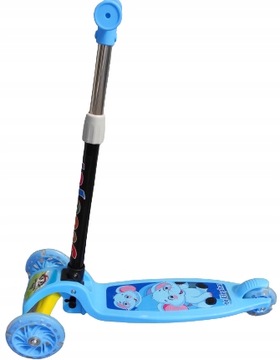 САМОКАТ ДЕТСКИЙ, ТРЕХКОЛЕСНЫЙ, СКЛАДНОЙ, СВЕТОДИОДНЫЕ КОЛЕСА