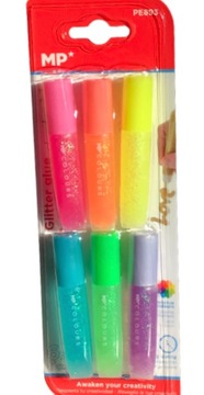 Klej z brokatem glitter glue szkoła dom 1kpl-6szt