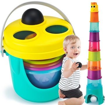 ŻYRAFKOWA WIEŻA XL PIRAMIDKA PIŁKI SORTER B-Kids