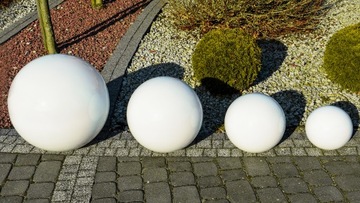 Декоративный САДОВЫЙ ШАР, диаметр 50 см, БЕЛЫЙ