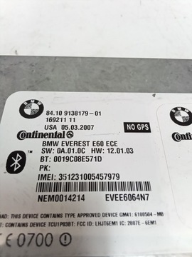 MODUL ŘÍZENÍ BLUETOOTH BMW E92 E61 E63 E64 E70