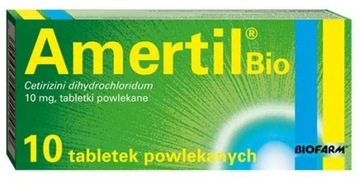 AMERTIL BIO lek na alergię uczulenie 10 tabletek