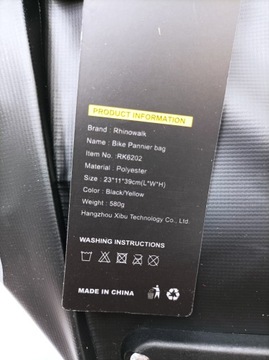 Rhinowalk RK6202, задняя сумка для велосипеда, 7 литров
